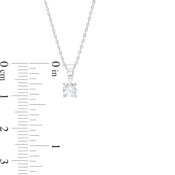 1/ CT. Diamond Solitaire Pendant in 14K White Gold (I/I2
