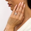 Thumbnail Image 2 of 5/8 CT. T.W. Oval Diamond Double Sunburst Frame Engagement Ring in 14K White Gold