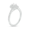 Thumbnail Image 3 of 5/8 CT. T.W. Oval Diamond Double Sunburst Frame Engagement Ring in 14K White Gold