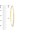 Thumbnail Image 3 of 40.0mm Diamond-Cut Hoop Earrings in 10K Gold