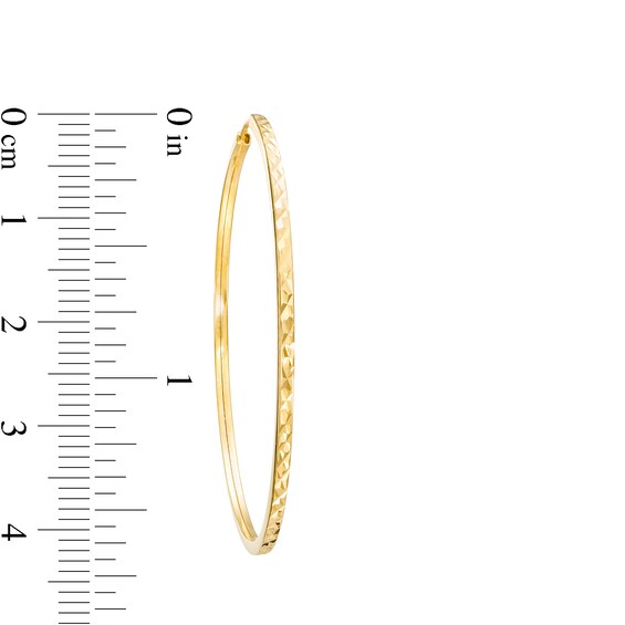 40.0mm Diamond-Cut Hoop Earrings in 10K Gold