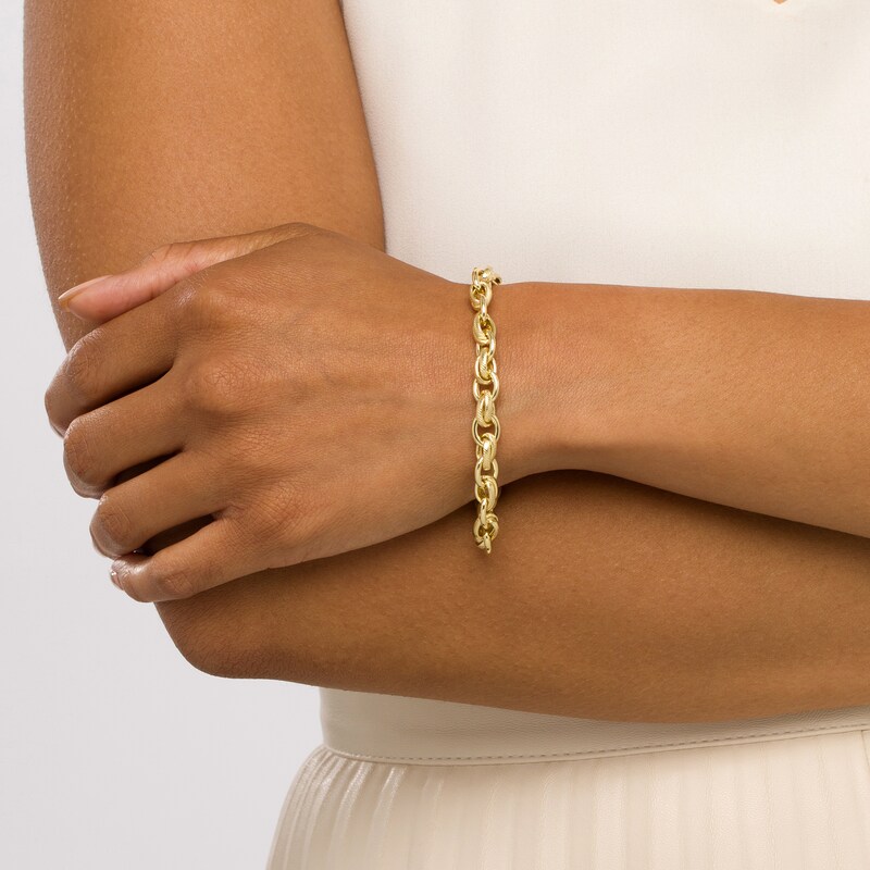 Main Image 2 of 7.6mm Cable Chain Bracelet in 14K Gold - 7.5"