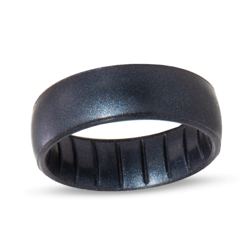 Enso Rings Elements Collection - 6.6mm Black Pearl Silicone Band