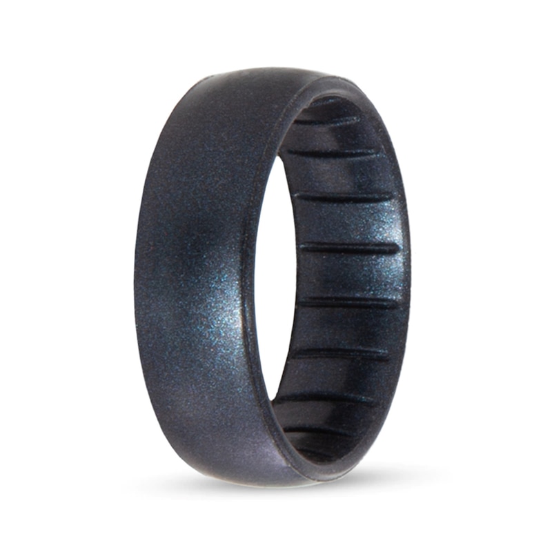 Enso Rings Elements Collection - 6.6mm Black Pearl Silicone Band