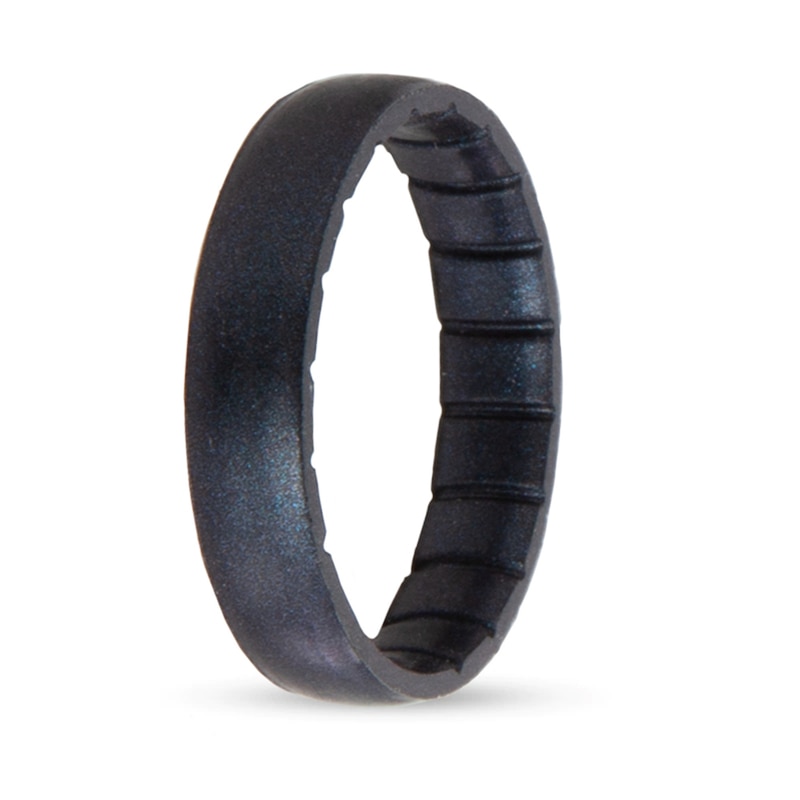 Enso Rings Elements Collection - 4.3mm Black Pearl Silicone Band