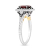 Thumbnail Image 2 of Enchanted Disney Villains Evil Queen Oval Garnet and 1 CT. T.W. Diamond Frame Engagement Ring in 14K White Gold