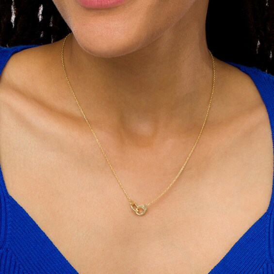 1/10 CT. T.w. Diamond Handcuff Necklace in 10K Gold