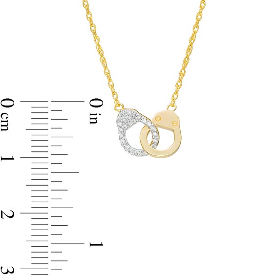 1/10 CT. T.w. Diamond Handcuff Necklace in 10K Gold
