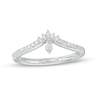 Thumbnail Image 1 of Cherished Promise Collection™ 1/6 CT. T.W. Marquise and Round Diamond Chevron Promise Ring in 10K White Gold