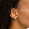 Thumbnail Image 2 of 3/8 CT. T.W. Diamond Cushion-Shaped Frame Stud Earrings in 10K White Gold