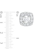 Thumbnail Image 3 of 3/8 CT. T.W. Diamond Cushion-Shaped Frame Stud Earrings in 10K White Gold