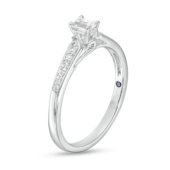 Cherished Promise Collectionâ¢ 1/4 CT. T.w. Emerald-Cut Diamond Promise Ring in 10K White Gold