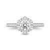 Thumbnail Image 4 of Enchanted Disney Majestic Princess 1 CT. T.W. Diamond Hexagon Frame Engagement Ring in 14K White Gold