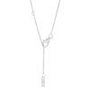 Thumbnail Image 3 of Lab-Created Emerald Infinity Loop Necklace in Sterling Silver