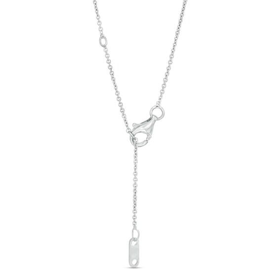 Lab-Created Emerald Infinity Loop Necklace in Sterling Silver