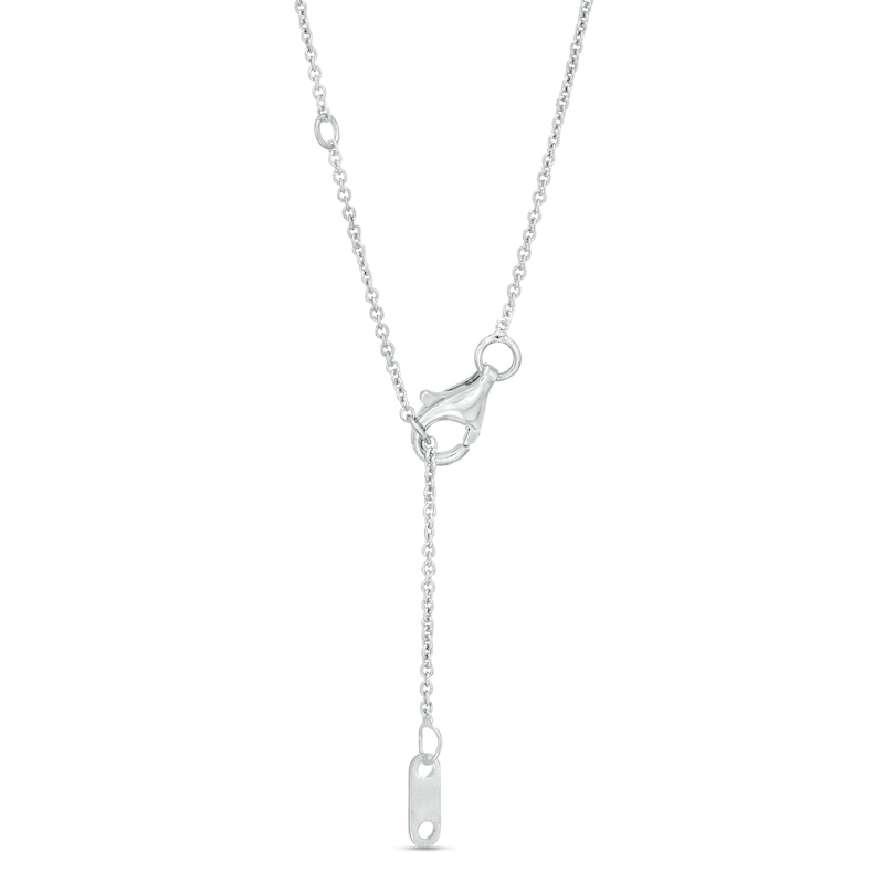 Main Image 3 of Lab-Created Emerald Infinity Loop Necklace in Sterling Silver