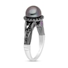 Thumbnail Image 2 of Enchanted Disney Villains Ursula Tahitian Cultured Pearl, Amethyst and 1/3 CT. T.W. Diamond Ring in 14K White Gold