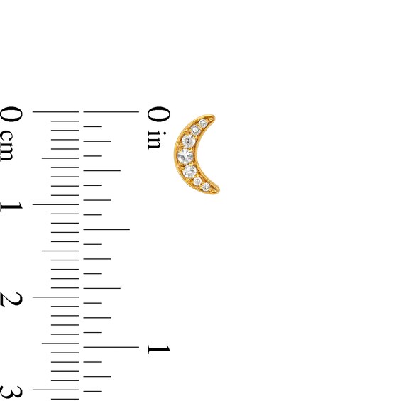 1/10 CT. T.w. Diamond Star and Moon Stud Earrings in 10K Gold