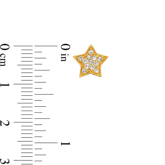 1/10 CT. T.w. Diamond Star and Moon Stud Earrings in 10K Gold