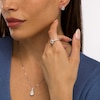 Thumbnail Image 2 of Pear-Shaped White Lab-Created Sapphire Pendant, Earrings and Ring Set in Sterling Silver