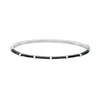 Thumbnail Image 1 of 1/10 CT. T.W. Diamond Five Stone Black Enamel Cuff in Sterling Silver