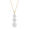 Thumbnail Image 0 of 1 CT. T.W. Multi-Diamond Graduated Flower Trio Pendant in 10K Gold