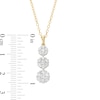 Thumbnail Image 2 of 1 CT. T.W. Multi-Diamond Graduated Flower Trio Pendant in 10K Gold