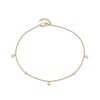 Thumbnail Image 1 of 1/10 CT. T.W. Diamond Five Stone Station Anklet in 10K Gold – 10"