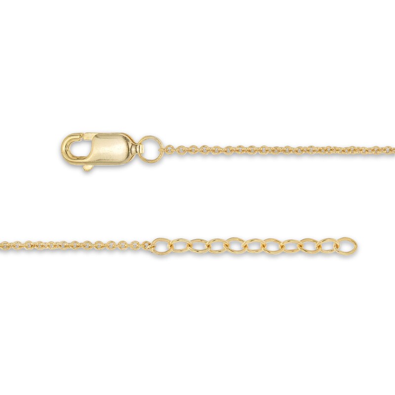 Main Image 3 of 1/10 CT. T.W. Diamond Five Stone Station Anklet in 10K Gold – 10"