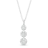 Thumbnail Image 1 of 1 CT. T.W. Multi-Diamond Graduated Flower Trio Pendant in 10K White Gold