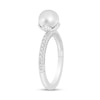 Thumbnail Image 2 of Enchanted Disney Ariel 7.0mm Akoya Cultured Pearl and 3/8 CT. T.W. Diamond Engagement Ring in 14K White Gold