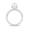 Thumbnail Image 3 of Enchanted Disney Ariel 7.0mm Akoya Cultured Pearl and 3/8 CT. T.W. Diamond Engagement Ring in 14K White Gold