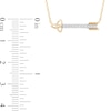 Thumbnail Image 3 of Collector's Edition Enchanted Disney Brave 10th Anniversary 1/10 CT. T.W. Diamond Celtic Arrow Necklace in 10K Gold