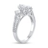Thumbnail Image 2 of 1 CT. T.W. Marquise and Princess-Cut Diamond Frame Three Stone Split Shank Engagement Ring in 14K White Gold