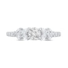Thumbnail Image 3 of 3/4 CT. T.W. Diamond Leaf-Sides Engagement Ring in 14K White Gold
