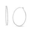 Thumbnail Image 1 of 1-3/4 CT. T.W. Diamond Inside-Out Hoop Earrings in 10K White Gold