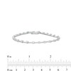 Thumbnail Image 3 of 1 CT. T.W. Diamond Alternating Line Bracelet in 10K White Gold