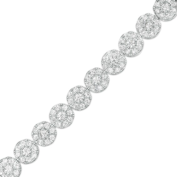 5 CT. T.w. Multi-Diamond Line Bracelet in 10K White Gold