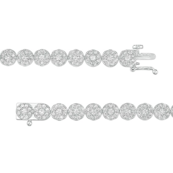 5 CT. T.w. Multi-Diamond Line Bracelet in 10K White Gold