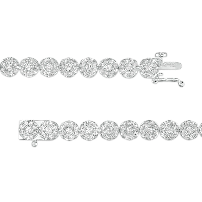 Main Image 3 of 5 CT. T.W. Multi-Diamond Line Bracelet in 10K White Gold