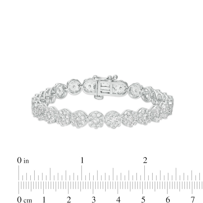 Main Image 4 of 5 CT. T.W. Multi-Diamond Line Bracelet in 10K White Gold