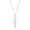 Thumbnail Image 0 of Marilyn Monroe™ Collection 3/4 CT. T.W. Diamond Graduated Linear Drop Pendant in 10K White Gold