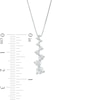 Thumbnail Image 1 of Marilyn Monroe™ Collection 3/4 CT. T.W. Diamond Graduated Linear Drop Pendant in 10K White Gold