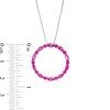 Thumbnail Image 3 of Marquise and Round Lab-Created Ruby Alternating Open Circle Pendant in Sterling Silver