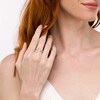 Thumbnail Image 2 of 5.0mm Freshwater Cultured Pearl and White Lab-Created White Sapphire Open Ring in Sterling Silver