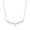 Thumbnail Image 1 of Marilyn Monroe™ Collection 3/4 CT. T.W. Diamond Graduated Curved Scatter Necklace in 10K White Gold