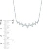 Thumbnail Image 2 of Marilyn Monroe™ Collection 3/4 CT. T.W. Diamond Graduated Curved Scatter Necklace in 10K White Gold