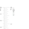 Thumbnail Image 3 of 1/10 CT. T.W. Diamond Solitaire White Enamel Hoop Earrings in Sterling Silver