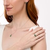 Thumbnail Image 1 of Lab-Created Emerald Linear Three Stone Pendant, Earrings and Ring Set in Sterling Silver