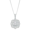 Thumbnail Image 1 of Marilyn Monroe™ Collection 1 CT. T.W. Cushion-Shaped Multi-Diamond Double Frame Pendant in 10K White Gold